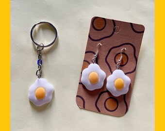 Cute Egg earrings & keyrings