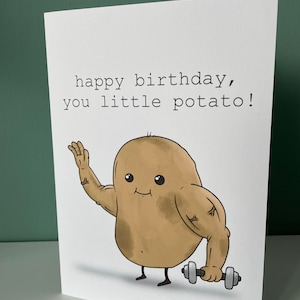 Tarjeta de cumpleaños de papa musculosa - DESCARGA DIGITAL
