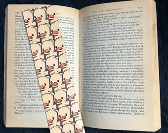 Cute duck bookmark - laminated 2 x 8 inch