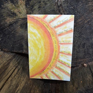 Carta di bouquet spirituale dei raggi del sole