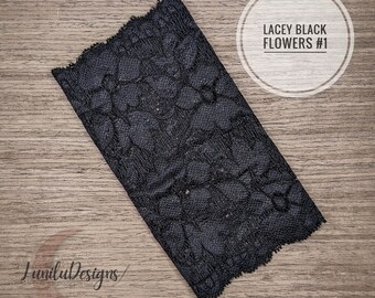 Lacey Black Flowers #1 Nailfie Sleeve