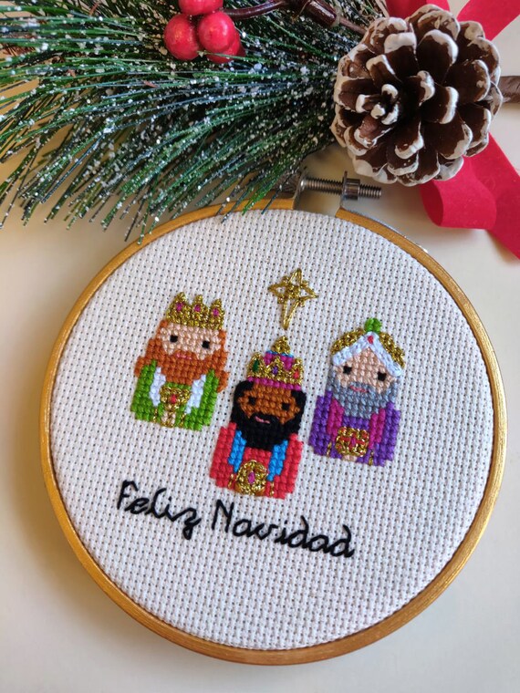 Diy Three Kings Day Cross Stitch Pattern Christmas Ornament Etsy