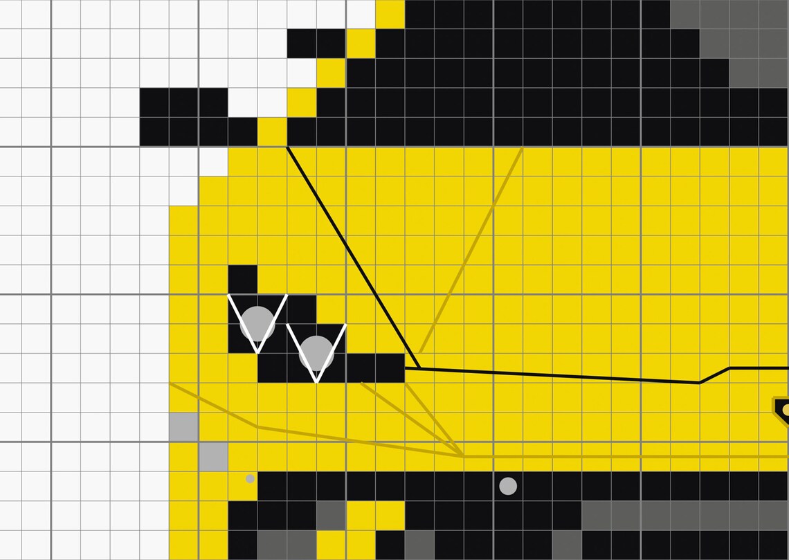 DIY Lamborghini Cross Stitch Pattern Yellow Car Sports Car | Etsy