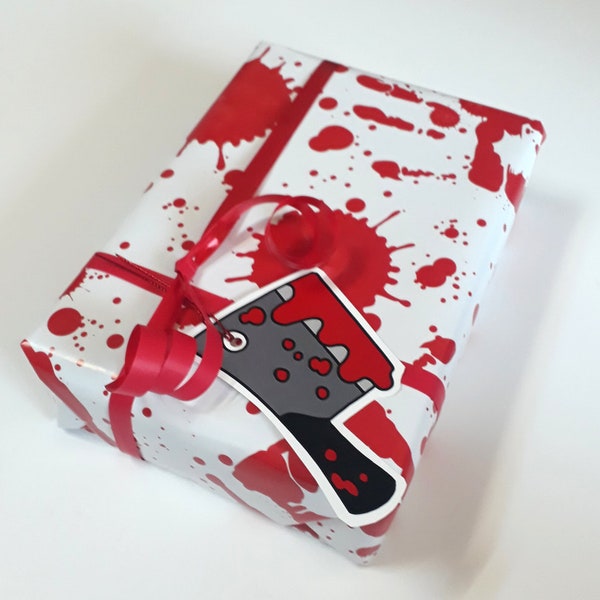 Blood Spatter Gift Wrapping Set