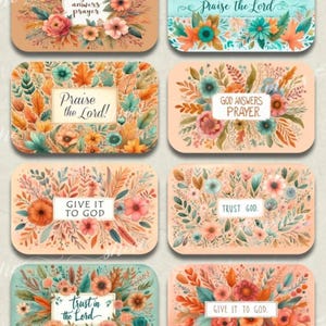 Autumn Floral Prayer Box Printable: Altoid Tin Collage (Digital Download) image 2