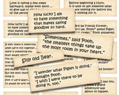 Winnie the Pooh Quotes: Journal Ephemera (Digital Download)