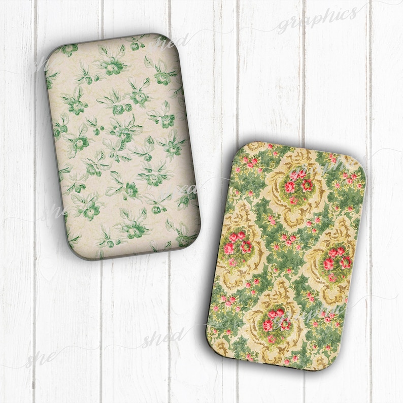Vintage Patterned Papers Altoid Tin Insert Printable Digital - Etsy