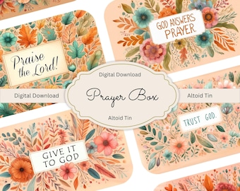 Autumn Floral Prayer Box Printable: Altoid Tin Collage (Digital Download)