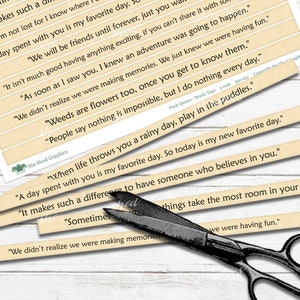 Bandes de citation Winnie l'ourson, Washi Tape, citations de journaux, impression numérique en téléchargement, feuille de collage, documents éphémères imprimables, A A Milne