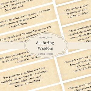Seafaring Wisdom Quotes: Printable Ephemera Collage Sheet (Digital Download)