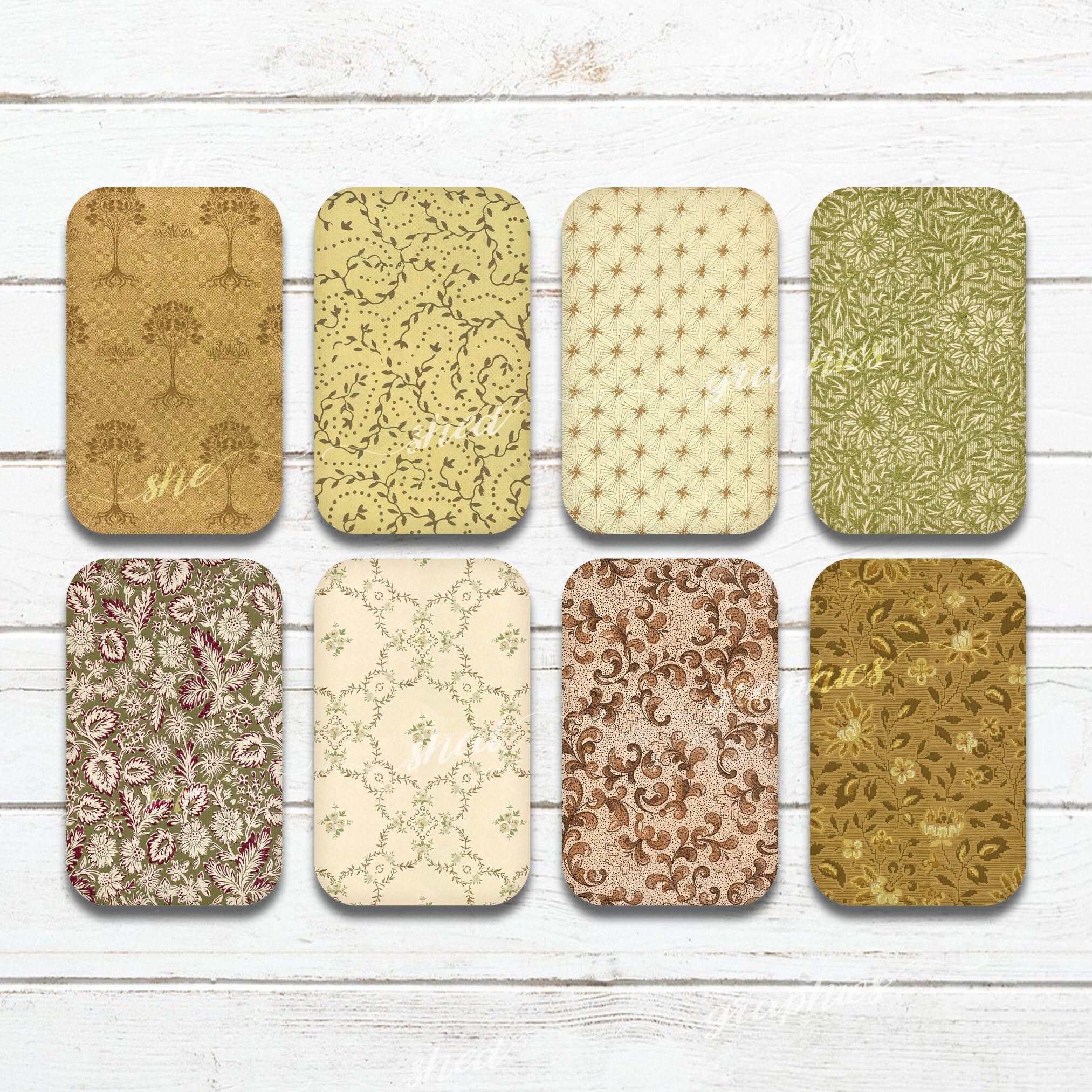 Vintage Patterned Papers: Altoid Tin Insert (digital Download) - Etsy