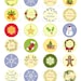 Christmas Round Gift Tags, 1 In. 25mm 1.5 In. and 2 In., Printable ...