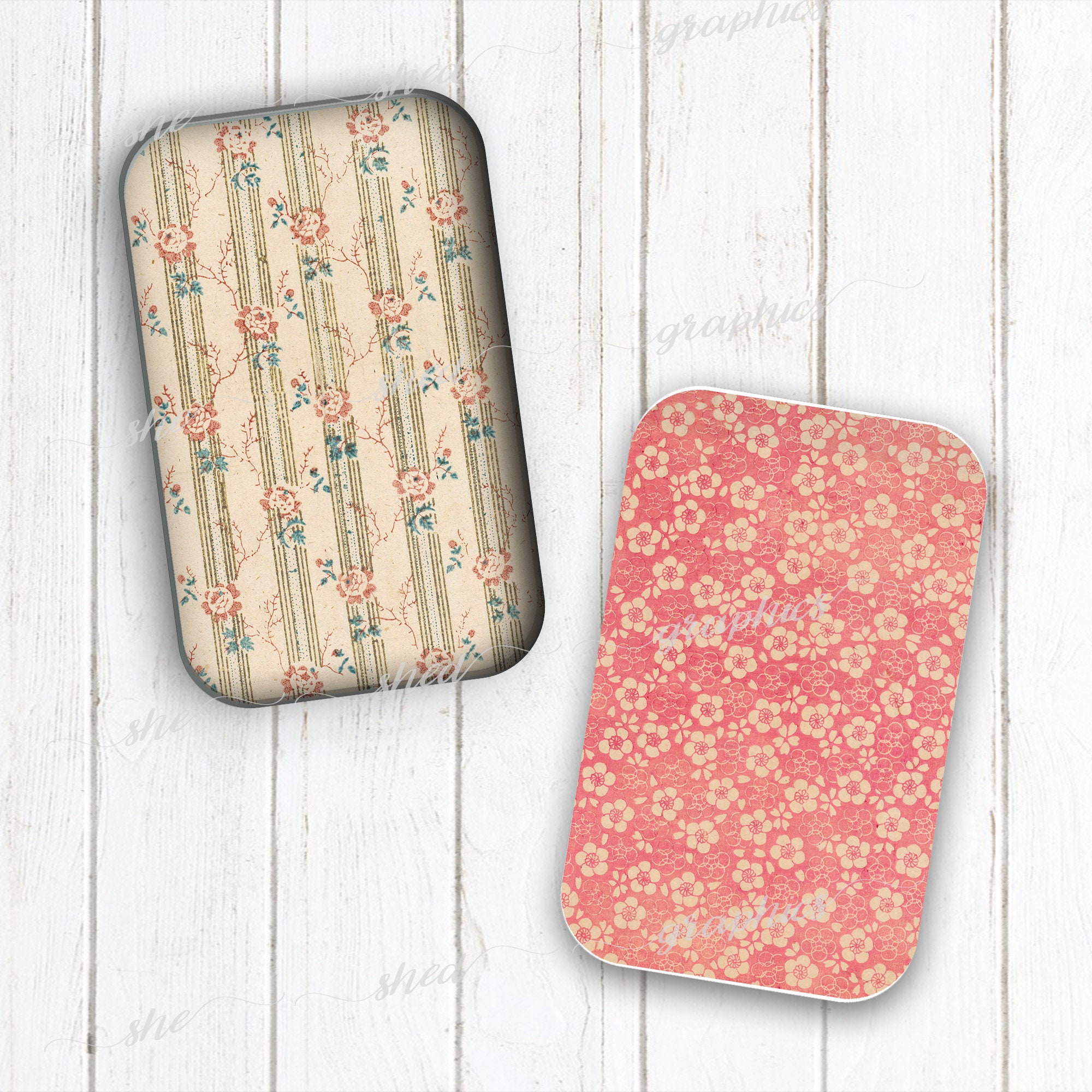 Vintage Petite Patterns, Altoid Tin Insert, Printable Design, Digital ...