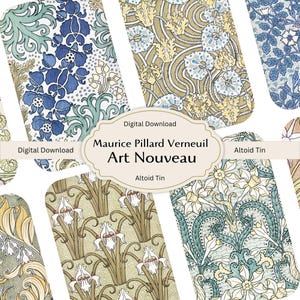 Inserto de estaño Art Nouveau Altoid: Patrones Maurice Pillard Verneuil (Descarga digital)