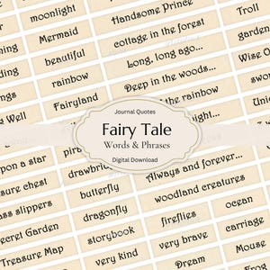 Fairy Tale Words & Phrases: Storybook Collage Sheet (Digital Download)