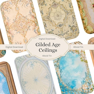 Gilded Age Ceiling Art: Altoid Tin Printable Insert (PDF & JPG Download