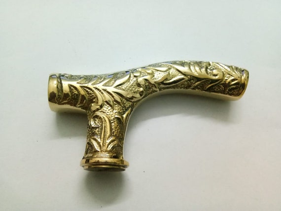 Solid Brass Handle for Walking Stick Canes -  Norway