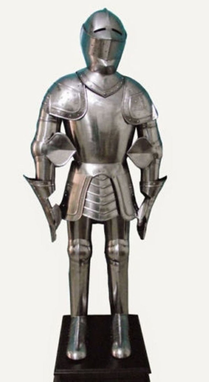 Medieval Templar Knight Full Suit Of Rare Armor W/Sword