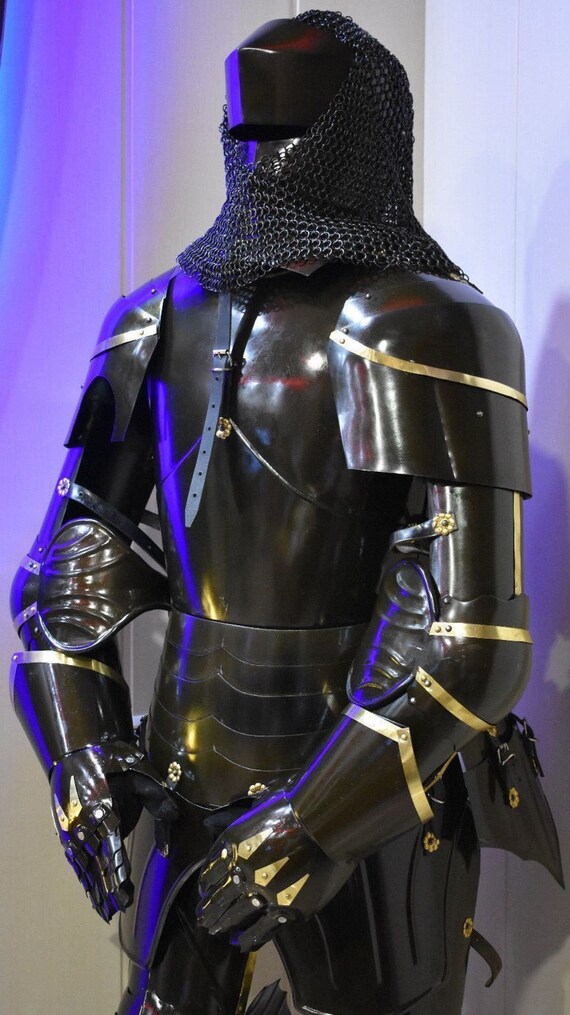 Medieval Knight Suit Of Armor Halloween Full Body Armour Etsy