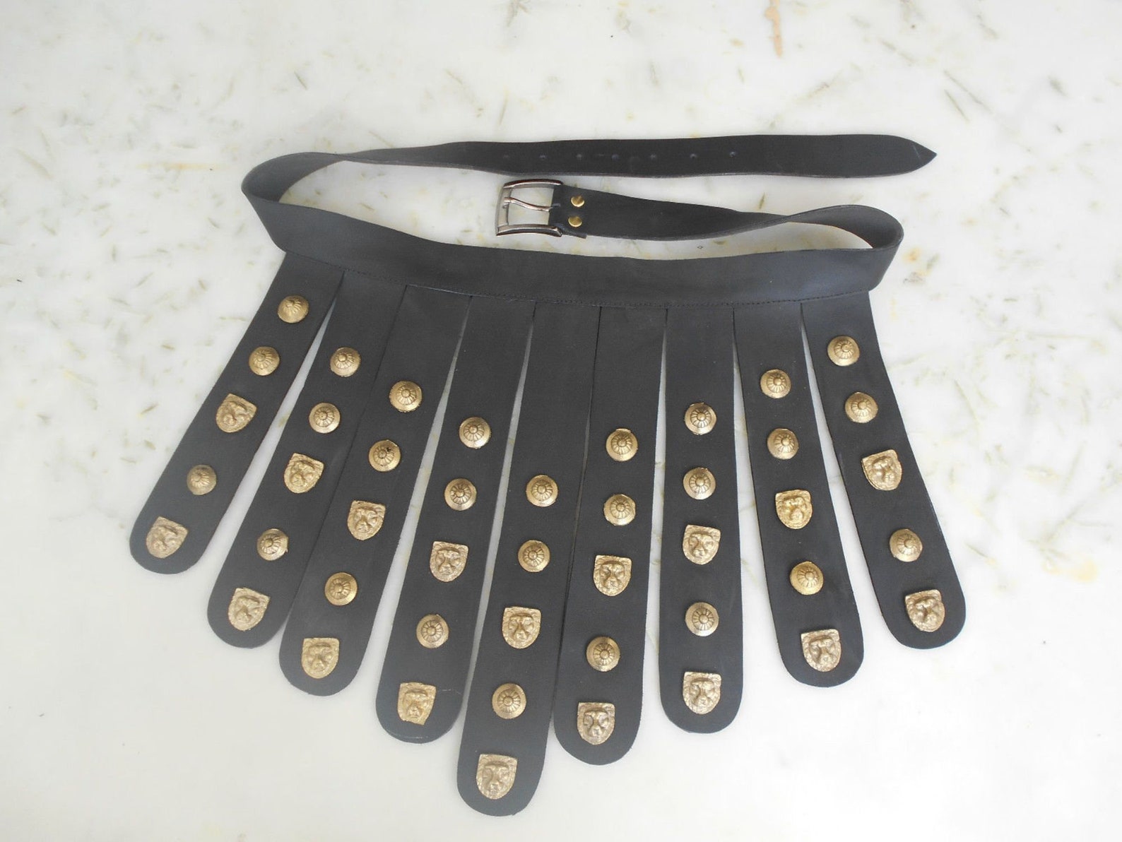 Waist Leather Belt Roman Legion Apron Belt Leather Trozan | Etsy
