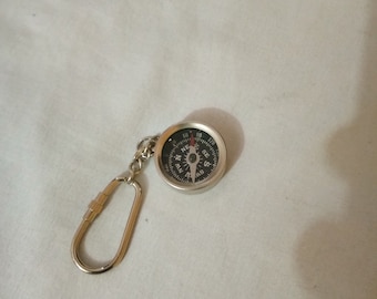 Brass Key ring compass key chain compass for camping and hiking