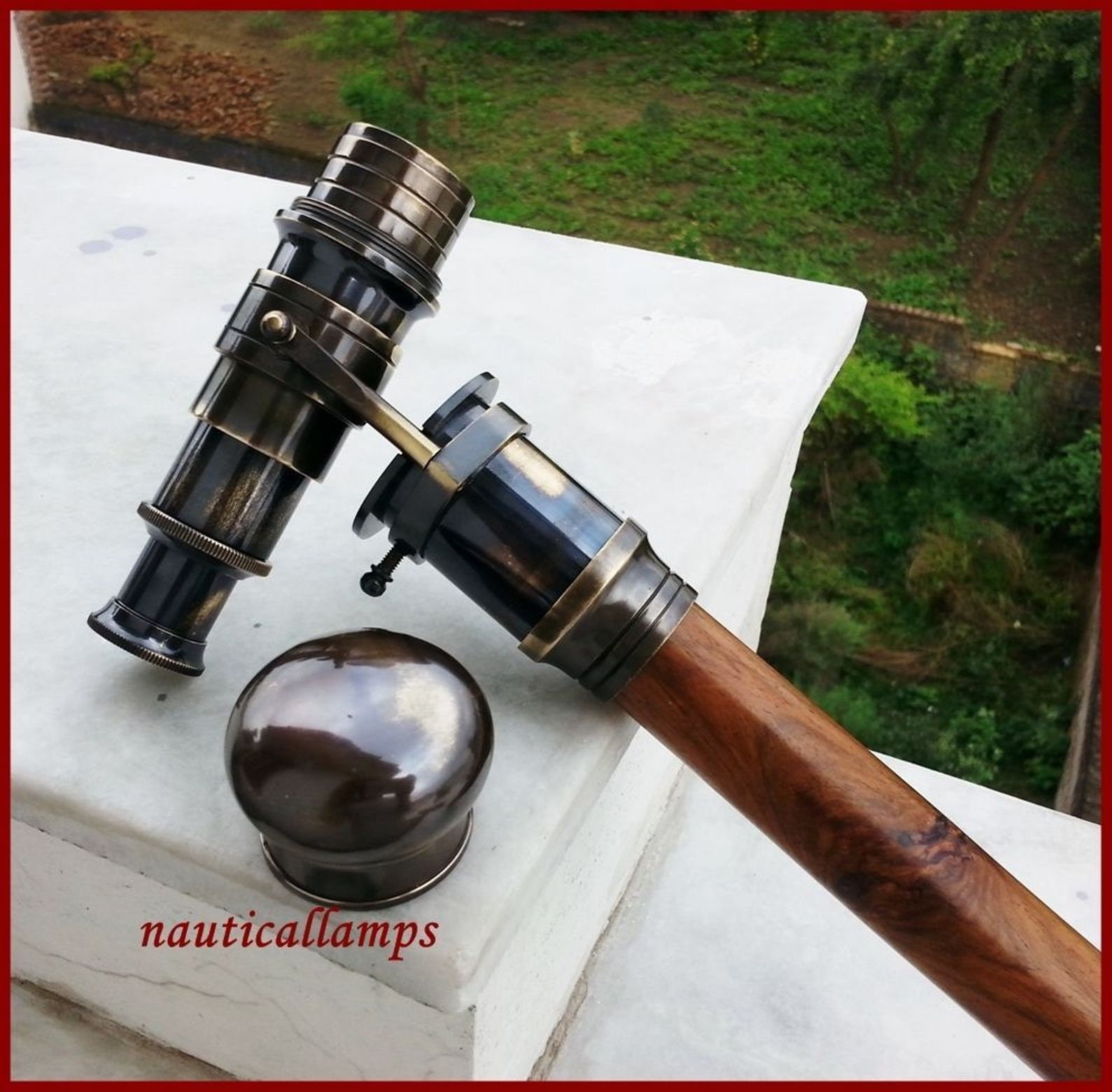 Jaguar Manico Bastone Da Passeggio Ottone Massiccio - Foto 2