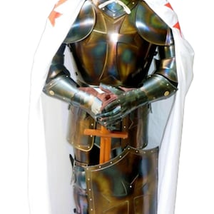 Medieval Knight Wearable Suit Of Armor Crusader Combat Full Body Armour