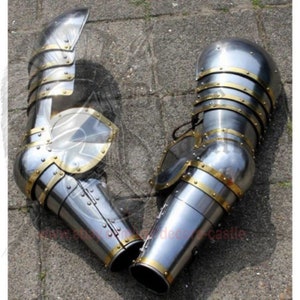 New medieval Armour parts Ulfberth Churburg leg armour guard harness