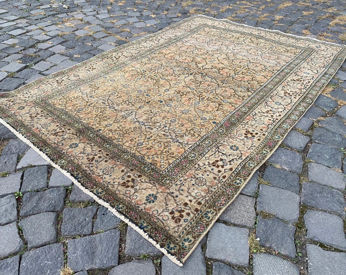 Turkish area rug, Home decor, Vintage wool rug, Handmade carpet, Bohemian area rugs | 71 x 178 cm = 2,3 x 5,8 ft