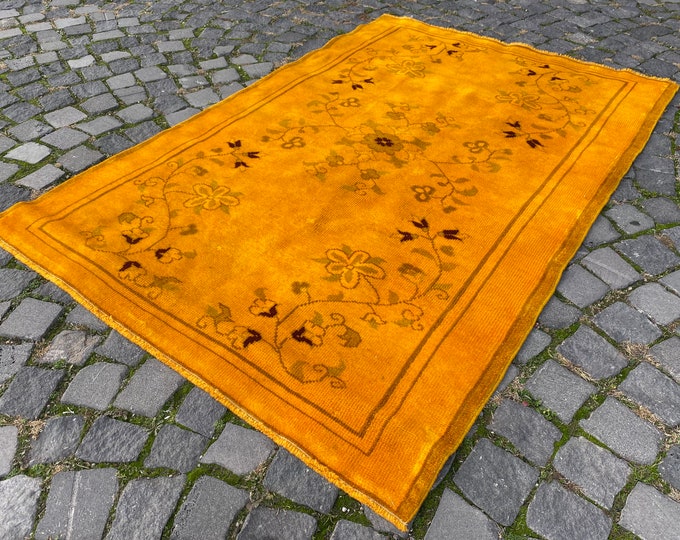 3,8 x 5,7 ft Bohemian rug, Area Rug, Turkish rug, Home decor, Vintage wool rug, Handmade rug, Carpet, Kilim, Natural rug | 118 x 176 cm