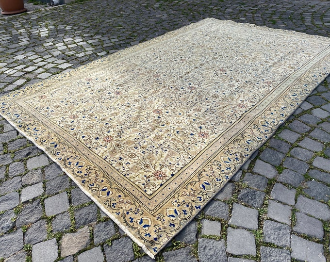 Overdyed rug, Turkish rug, Large rug, Vintage rug, Wool rug, Handmade rug, Carpet, Kilim, Home decor | 177 x 277 cm = 5,8 x 9,0 ft