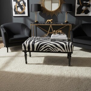Handgemaakte gestreepte poef, aangepast formaat, boho-decor afbeelding 2