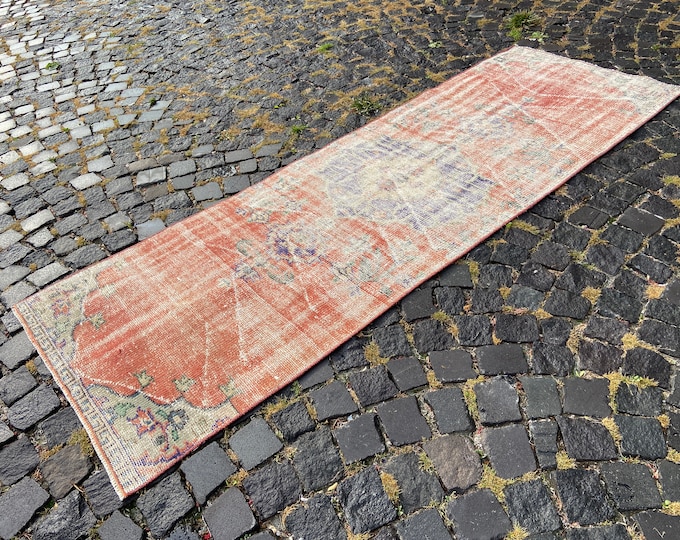 Vintage rug, Turkish rug, Runner Rug, Hallway rug, Wool rug, Handmade rug, Carpet, Kilim, Home decor | 84 x 249 cm = 2,7 x 8,1 ft