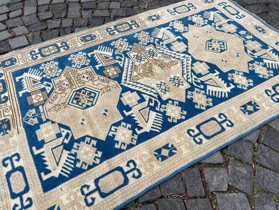 116×212\" Feel nature”ViNTAGE TURKiSH RUG Area Rug, Turkish Rug, Home Decor, Vintage Rug, Wool Rug