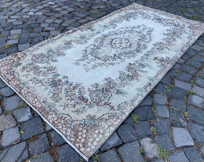 Turkish rug, Vintage rug, Area Rug, Home decor, Wool rug, Handmade rug, Carpet, Kilim | 108 x 210 cm = 3,5 x 6,8 ft