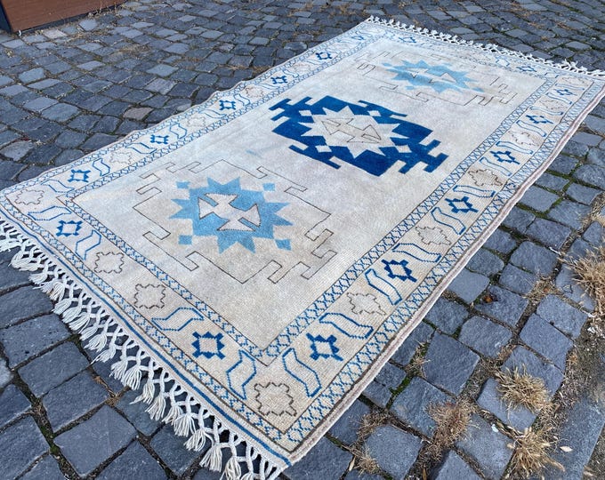 Turkish handmade rug, Bohemian wool rug, Kitchen carpet, Decor rug, Entryway rug | | 120 x 200 cm = 3,9 x 6,5 ft