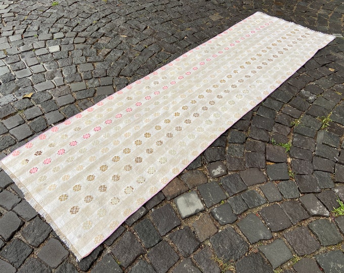 Turkish kilim. Vintage kilim, Kilim runner, Kilim, Handmade kilim, Hallway kilim, Corridor kilim, Turkish rug | 74 x 253 cm = 2,4 x 8,3 ft