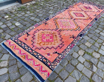 Bohemian rug, Turkish rug, Vintage rug, Runner Rug, Hallway rug, Wool rug, Handmade rug, Carpet, Kilim | 94 x 284 cm = 3,0 x 9,3 ft