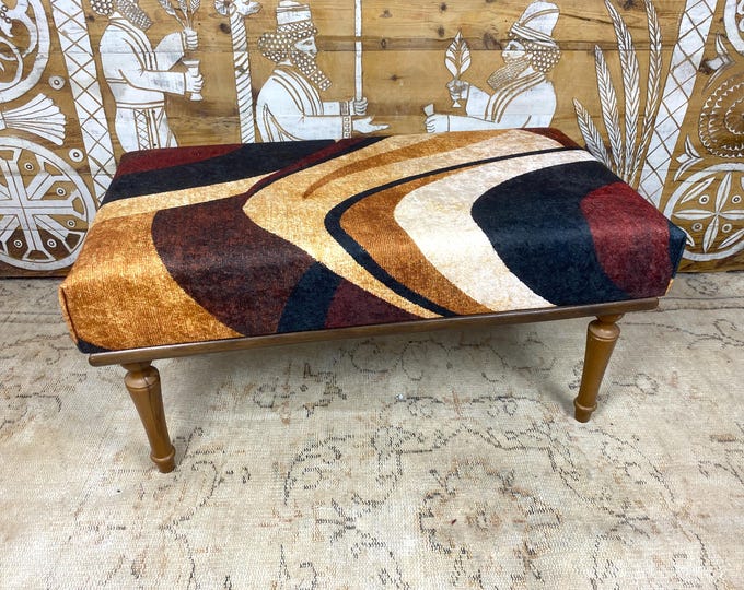 handmade ottoman bench  vintage ottoman footsool upholstered bench table ottomans poufs kilim bench piano bench entryway bench coffee table
