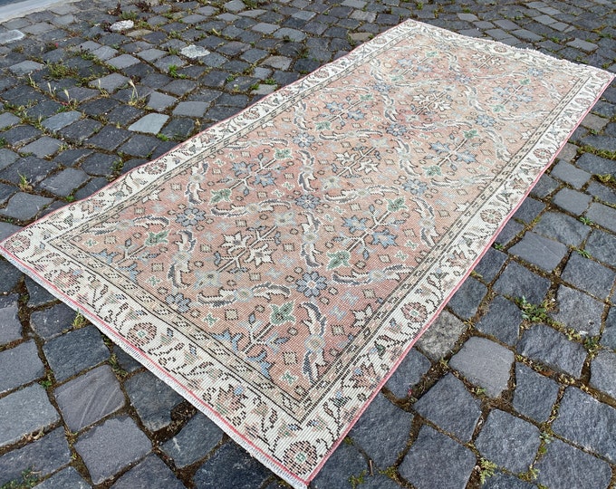 Vintage rug, Area Rug, Turkish rug, Home decor, Wool rug, Handmade rug, Carpet, Kilim | 88 x 184 cm = 2,8 x 6,0 ft