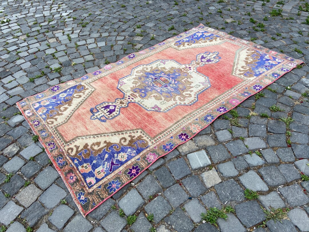 Handmade Area Rugs, Turkish Vintage Rug, Bohemian Wool Rug