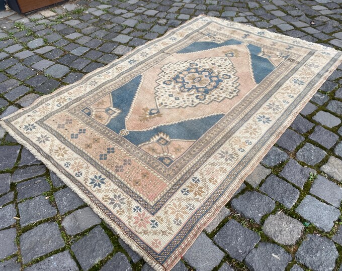 Bohemian rug, Area Rug, Turkish rug, Home decor, Vintage rug, Wool rug, Handmade rug, Carpet, Kilim 103 x 157 cm = 3,3 x 5,1 ft