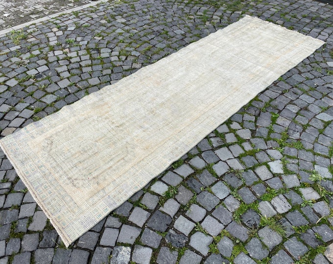 Bohemian rug, Turkish rug, Vintage rug, Runner Rug, Hallway rug, Wool rug, Handmade rug, Carpet, Kilim | 105 x 331 cm = 3,4 x 10,8 ft