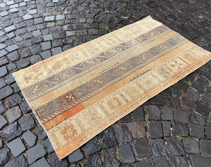 Area Rug, Turkish rug, Home decor, Vintage rug, Wool rug, Handmade rug, Carpet, Kilim | 86 x 159 cm = 2,8 x 5,2 ft