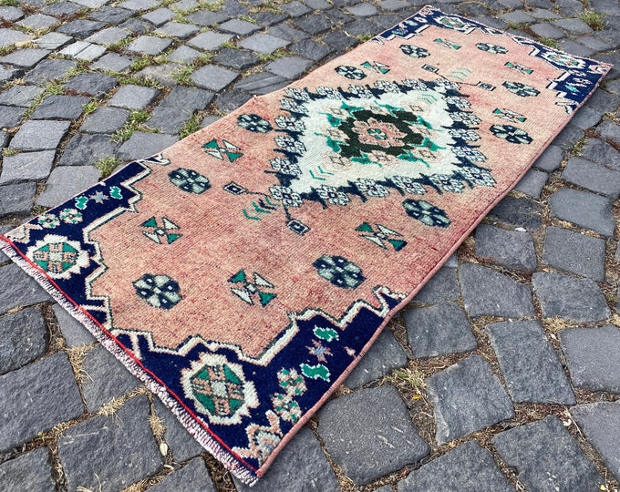 Turkish rug, Vintage rug, Runner Rug, Hallway rug, Wool rug, Handmade rug, Carpet, Kilim, Home decor 57 x 137 cm = 1,8 x 4,4 ft