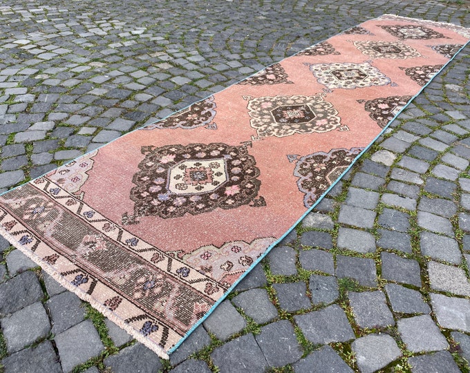 Kitchen rug, Turkish rug, Vintage rug, Runner Rug, Hallway rug, Wool rug, Handmade rug, Carpet, Kilim 87 x 384 cm = 2,8 x 12, ft