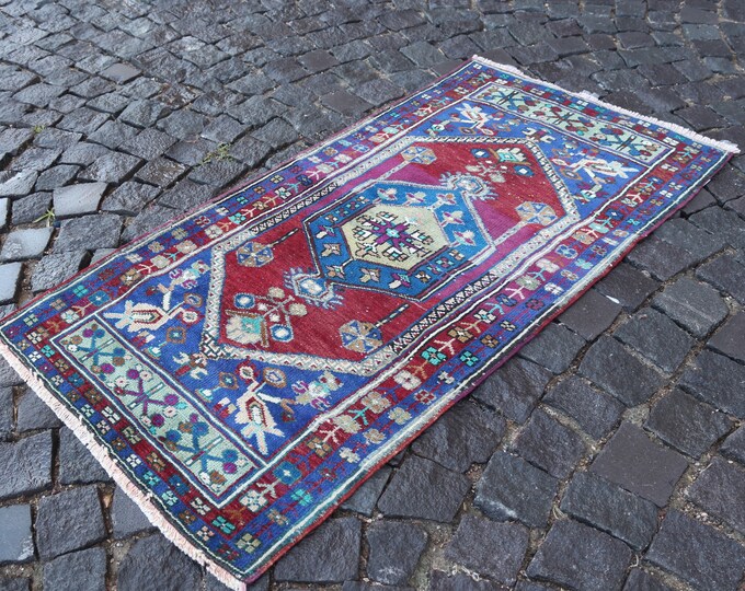 2.3 x 4.3 ft,Area Rug, Turkish rug, Home decor, Vintage rug, Wool rug, Handmade rug, Carpet, Kilim |71 x 132 cm