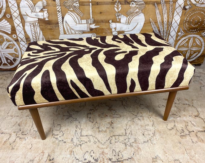 Tax Free Handmade Ottoman Bench US FREE TAX  Turkish Rug Upholstered Bench, Boho Decor