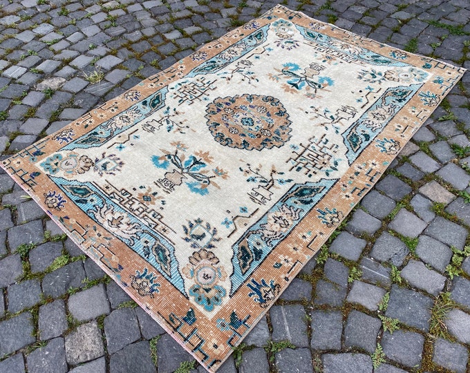 Turkish rug, Vintage rug, Area Rug, Home decor, Wool rug, Handmade rug, Carpet, Kilim | 114 x 176 cm = 3,7 x 5,7 ft