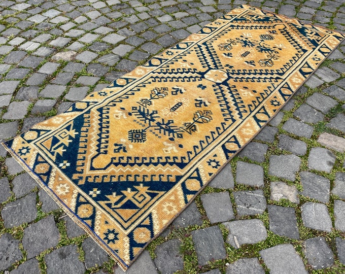 Oushak Rug, Handmade Wool Rug, Turkish Rug, Bohemian Rug, Carpet Kilim Rug, Vintage Rug, Area Rug,  70 x 170 cm = 2,2 x 5,5 ft